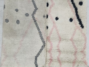 Authentic Moroccan Handwoven Wool Silk Area Rug Set with Square Floor Cushions – Custom Geometric Soft Durable Unique <b>Carpet</b> - Product Image 2