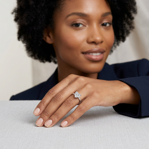 Anillo de Diamantes Solitario en Forma de Corazón de Lujo de 2 Quilates, Anillo de Compromiso de Oro Real de 10k, 14k, 18k, Joyería Fina Personalizada para Mujer - Product Image 2
