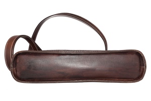 Outillage à main sac à main fête porter sac en cuir pour femmes en cuir de grain supérieur réglable sangle en cuir coton simple marron foncé - Product Image 5