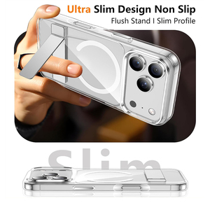 Coque magnétique transparente fine avec support pliable et <span class=keywords><strong>protection</strong></span> intégrale pour <span class=keywords><strong>iPhone</strong></span> 17 Pro Max 16 15 Plus 14 13 12 mini 11 – Meilleure vente - Product Image 6