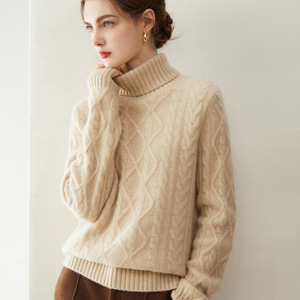 Cardigan élégant décontracté en tricot pour femme, automne-hiver, à manches longues et col rond, avec logo personnalisé sur le devant, par les fabricants de tricots. - Product Image 4