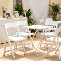 Chaise pliante en résine blanche Offre Spéciale portable pour fêtes de mariage en plein air matière plastique pour hôtels