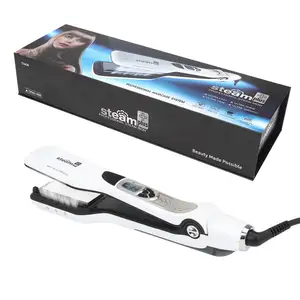 OEM factory Wholesale Electric MCH fast heated hair iron professional Dual Voltage steam hair straightener with comb teeth