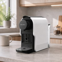 Machine à café à capsules 20 bars, machine à expresso automatique, cafetière à dosettes en plastique pour la maison, le bureau, l'hôtel