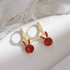 Pendientes de Acero Inoxidable con Forma de Corazón, Abeja, Estrella y Flor para Mujer, Lujosos, Chapados en Oro de 14K, Modernos, Hechos a Medida, de Alta Calidad, para Fiesta - Product Image 6