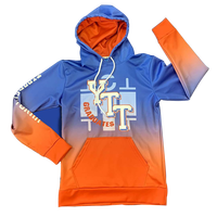 Logo personnalisé équipe sportive hommes teinture légère unisexe 100% polyester réversible pour pull à capuche à impression complète sublimation