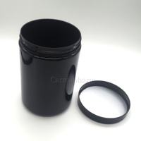 Bouteille en plastique PET noire à large ouverture de 500 cc 500 ml pour pilules, capsules, compléments pharmaceutiques, bouteille pour bonbons gélifiés
