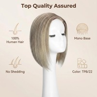 Peluca de Cabello Humano 100% Liso y Sedoso, Rubio Platino, Rubio Ceniza, Balayage, Tendencia del Mercado Americano y Europeo, Invisible