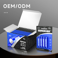 GAONENGMAX Pile alcaline primaire sèche personnalisée OEM ODM non rechargeable 1,5 V LR6 AA pour appareils électroménagers, jouets et outils électriques