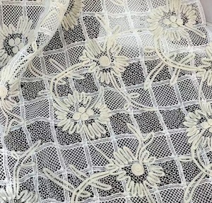 Tela de Encaje Floral Transpirable y Soluble <span class=keywords><strong>en</strong></span> Agua, 100% Algodón, <span class=keywords><strong>para</strong></span> Ropa o Vestidos Hawaianos, Tela de Encaje Bordada - Product Image 3