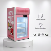 Meisda SD50B Vitrine Réfrigérée à Température Unique avec Porte Vitrée, Refroidissement Direct, Étagères Ajustables, Mini Présentoir pour Glaces et Sucettes Glacées