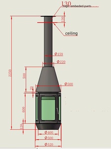 Cheminée suspendue <span class=keywords><strong>d</strong></span>'intérieur à bois ou à alcool, avec bûches réelles ou électriques, ou cheminée électrique 3D à vapeur <span class=keywords><strong>d</strong></span>'eau - Product Image 6