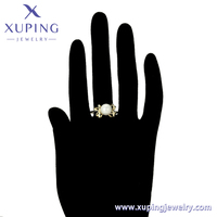 15351 Xuping Sieraden Elegante Uitverkoop Ring Vrouwen 14K Gouden Kleur Oude Koninklijke Mode Parel Ringen