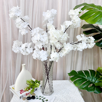 Fleurs artificielles en soie Sakura, fleurs de cerisier blanches, décoration pour la maison et les mariages, pour la fête des mères, la remise des diplômes, 90 cm