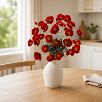Fleurs artificielles en plastique faites à la main pour mariage, Pâques, Noël, décoration de fête, centres de table, vente en gros