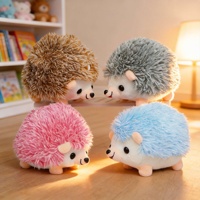 Porte-clés hérisson en peluche moelleuse de 10 cm, mini jouet animal en peluche, vente en gros