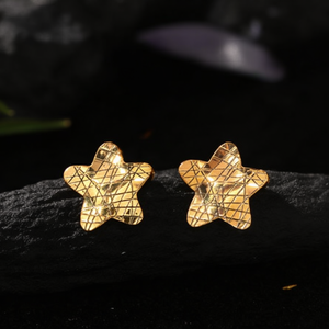 ต่างหูรูปดาว สแตนเลส 316L ชุบทอง PVD เครื่องประดับแฟชั่น - Product Image 3