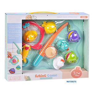 Gran oferta, 8 Uds., juego de juguetes de pesca para niños, divertidos juguetes de baño coloridos, peces, pato, patito, juguetes para bebés, niños pequeños, Juego - Product Image 6