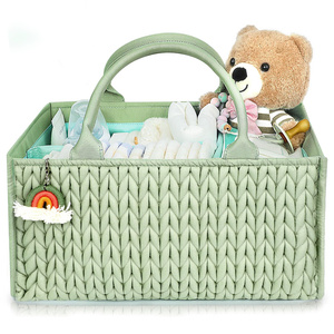 Caddy Organizer for Portable Changing <b>Table</b> Dresser <b>Car</b> Baby Basket Nursery Storage Diaper Caddy Organizer - Product Image 1