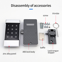 Cerradura Digital Antirrobo Duradera para Gabinetes con Teclado, para Hogar y Oficina, Segura, con Contraseña DIY, para Cajones y Muebles