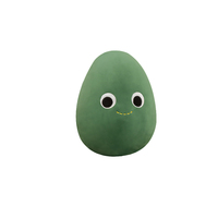 En gros, Peluche d'avocat verte mignonne à moitié fendue avec grands yeux, coussin géant doux en forme de plante
