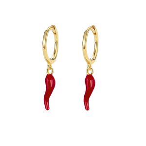 Boucles d'oreilles pour femmes personnalisées et personnalisables, style Instagram tendance et romantique, en acier inoxydable plaqué <span class=keywords><strong>or</strong></span> 18 carats, avec huile de gouttelettes - Product Image 1