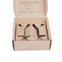 Boîte d'expédition en carton ondulé kraft avec impression de logo personnalisé pour cosmétiques, vêtements, petits cadeaux