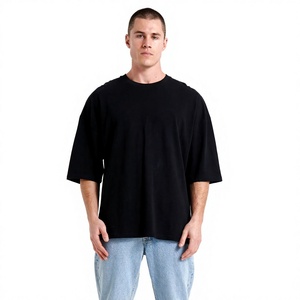 T-shirt Homme Oversize à Épaules Tombantes, Coupe Boxy, Design Uni, Vente en Gros, Fournisseur Fabricant - Product Image 1