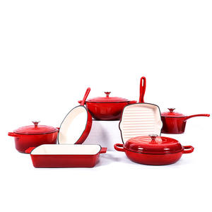 도매 에나멜 주철 조리기구 요리 냄비 캐서롤 세트 도매 더치 오븐 세트 제조업체 - Product Image 1