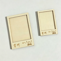 Perlengkapan Bahan Magnet Kulkas Kayu DIY Bentuk Stempel Kota, Suvenir Perjalanan, Kerajinan Budaya, Aksesoris untuk Dekorasi Buatan Tangan