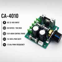 10A 50V Auto PWM Régulateur De Vitesse Module D'alimentation DC 12V 24V 30V 40V 13KHZ Gouverneur Générateur Pièces Accessoires
