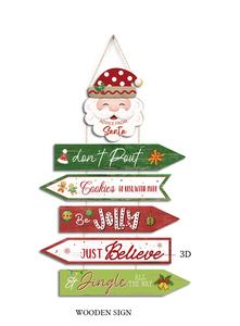 Décoration Murale de Noël Moderne en MDF Imprimé UV <span class=keywords><strong>Personnalisable</strong></span> – Idéal pour les Fêtes et la Décoration Intérieure – Cadeau de Saison - Product Image 3