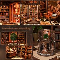 Kits de Modelos de Casas en Miniatura DIY, Rompecabezas 3D de Madera, Rincón de Lectura para Adultos, Decoración del Hogar DIY, Regalo, Juguete de Madera