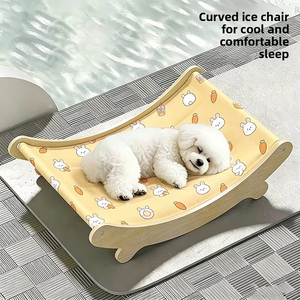 Promo Musim Panas Kasur Pendingin Hewan Peliharaan dari Gel Polimer PVC Tahan Air Bentuk Persegi untuk Kucing dan Anjing Terbuat dari Kayu - Product Image 1