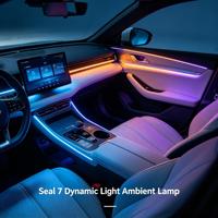 Éclairage d'ambiance pour voiture BYD Dolphin 07 DM-i 2025-2026, kit arc-en-ciel actif 26 LED, contrôle par écran/application mobile