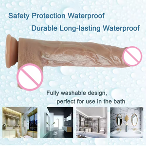 Brinquedo Sexual Anal Feminino Realista de Silicone Líquido Preto de Dupla Camada, <span class=keywords><strong>Dildo</strong></span> Gigante, Pseudo Pênis com Ventosa para Masturbação com Sensação de Pele Macia - Product Image 6