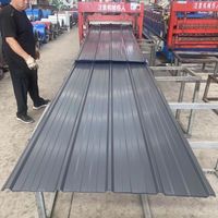 Tôle de Toiture Métallique Colorée Galvanisée PPGI, Tôle Ondulée en Acier Revêtue de Zinc, Cadre en Acier, Plaque de Polycarbonate, Auvent de Toiture
