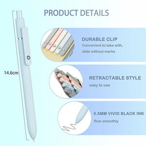 Pena Tulis Logam Mewah Premium Tinta Gel Hitam Pena Bolpoin Retractable untuk Perlengkapan Kantor Sekolah Rumah - Product Image 4