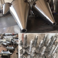 Mélangeur conique à double vis 100L, structure compacte, cuve de mélange en acier inoxydable 316L pour assaisonnements, mélange d'épices, produits chimiques, revêtements