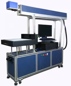 100W Galvo 머리 이산화탄소 유리관 레이저 표하기 기계 제 2 3D 동적인 섬유 레이저 조각 기계