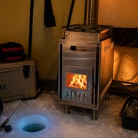 Poêle de sauna pliable et détachable en acier inoxydable SN600-2-B2 avec accessoires multi-tuyaux et grand sac de rangement pour usage familial en extérieur