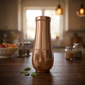 Botella de Agua de Cobre con Diseño Tradicional Chino, con Tapa, Portátil, para Uso Doméstico - Product Image 1