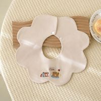 Bavoirs coréens en coton de qualité supérieure pour bébé, motif dessin animé, conception 2 couches anti-régurgitation et anti-bave, rotation à 360°, unisexe