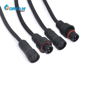 방수 커넥터 IP65 IP67 <span class=keywords><strong>IP68</strong></span> M12 방수 케이블 2핀 3핀 4핀 와이어 커넥터 - Product Image 1
