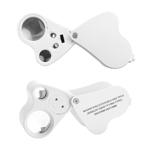 Lupa Plegable con Luz LED 30x 60x, Lupa de Bolsillo para Identificación de Joyas y Diamantes, Reparación - Product Image 1