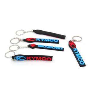 Custom 2d 3d Logo Exotic Soft PVC Rubber Keychains With Metak Keyrings