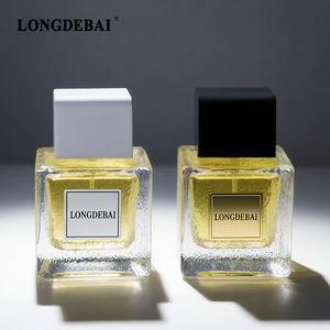 Custom Unique square ECO Crimp Clear Glass <b>Spray</b> Perfume <b>Bottle</b> 30ml 50ml 100ml <b>Empty</b> Perfume <b>Bottle</b> with Magnetic square Cap - Product Image 5