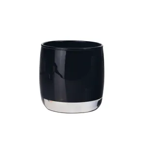 5 oz Multiple Colors Home Decorative Cylindrical Matte Black Glass Candle Jars