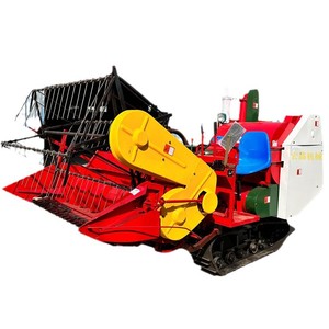 Moissonneuse-batteuse à riz à transmission automatique multifonctionnelle rouge - Product Image 4