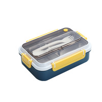 Boîte à lunch isotherme anti-odeur de 1000 ml, compartimentée, en acier inoxydable, portable, pour le bureau, avec trois compartiments